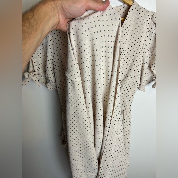 Anthropologie In February Cottage Prairie Milkmaid Polka Dot Midi Dress Feminine - Picture 4 of 11